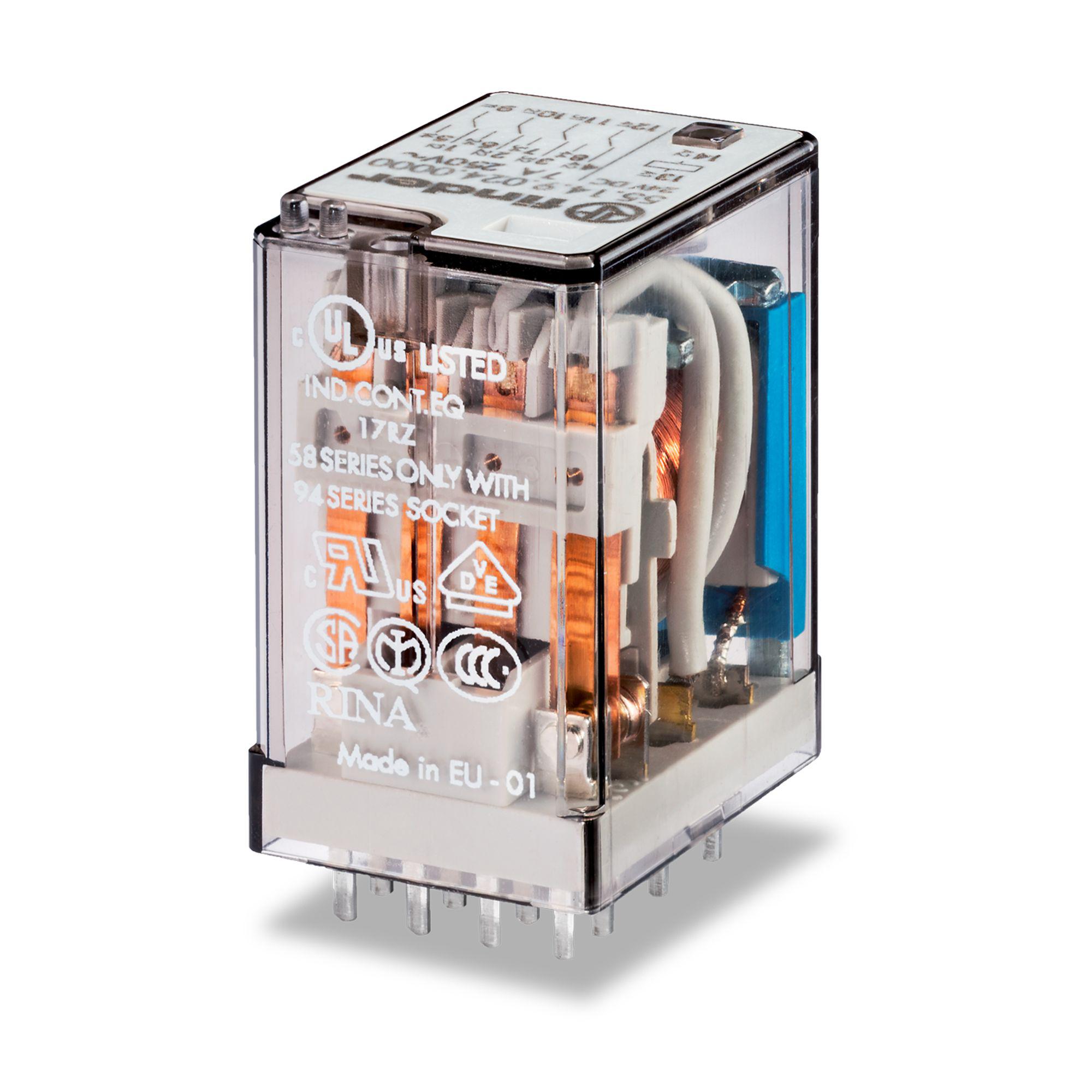 Finder Plug In Relay, 60V dc Coil, 7A Switching Current