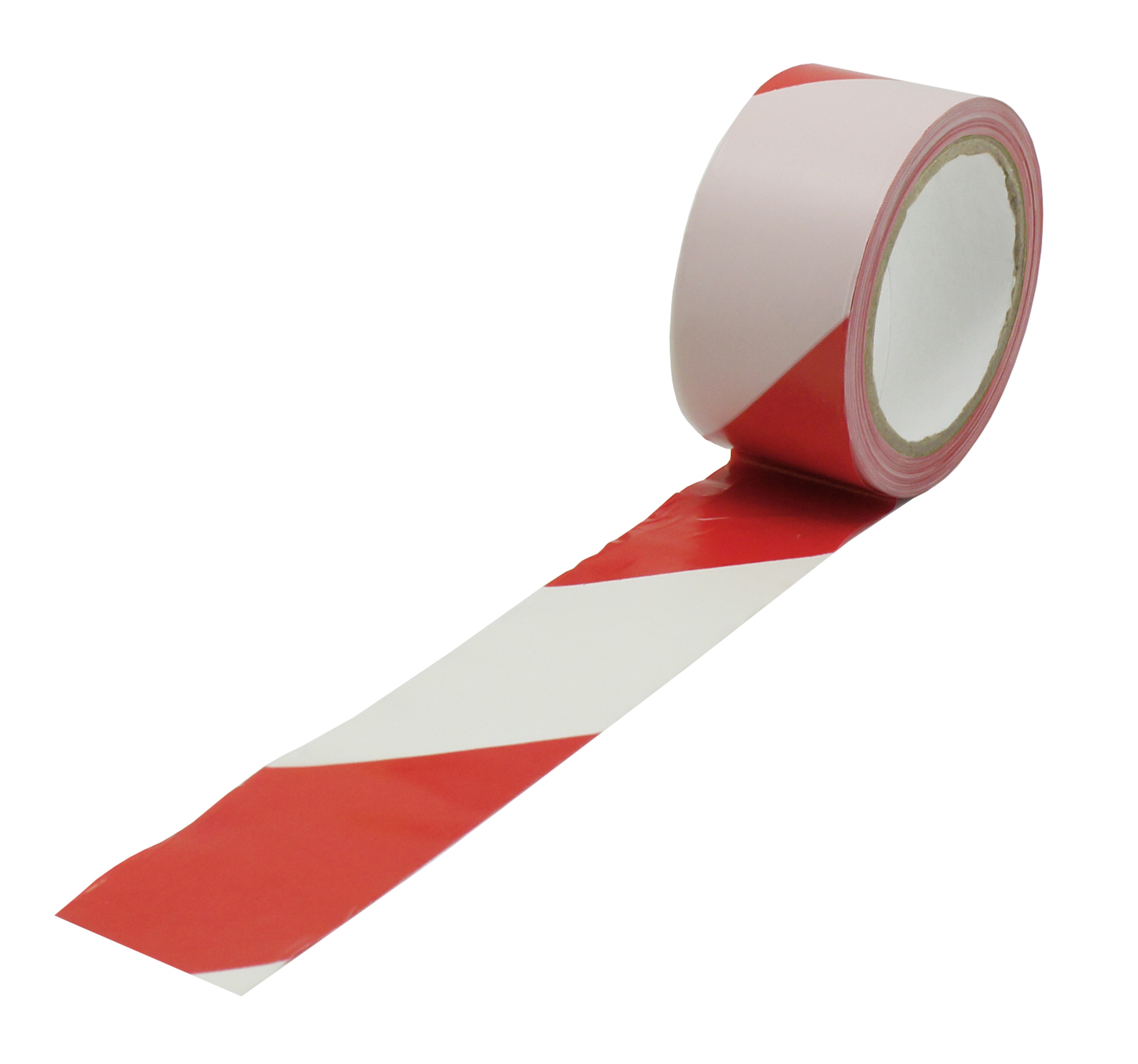 RS PRO Red/White PVC 33mm Hazard Tape, 0.15mm Thickness