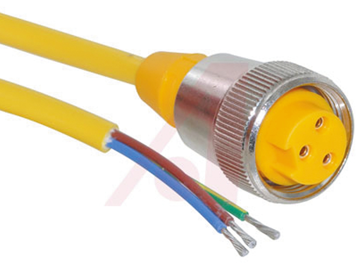 Turck Female 3 way Free End Sensor Actuator Cable, 2 m