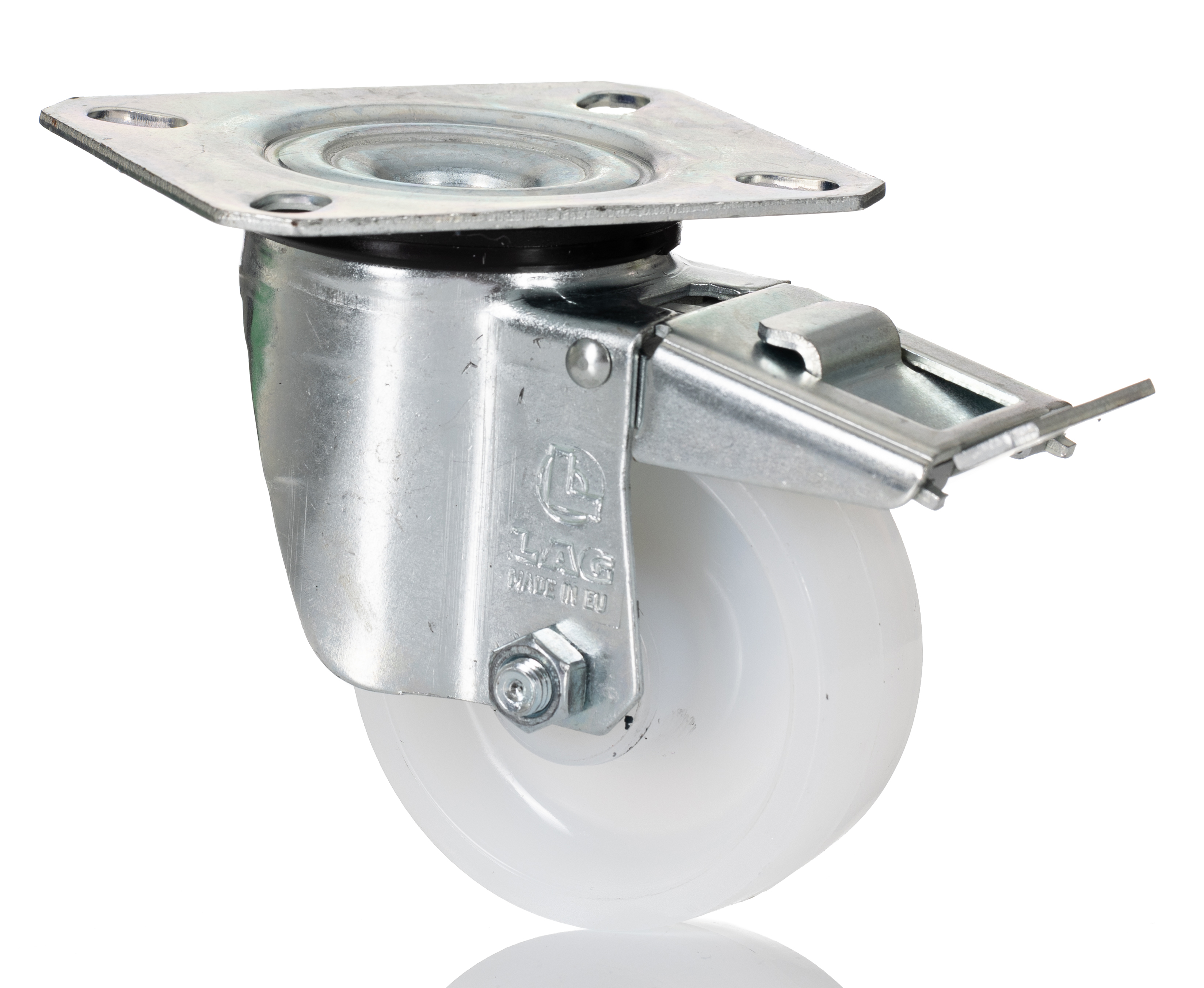 LAG Braked Swivel Castor Wheel, 120kg Capacity, 80mm Wheel