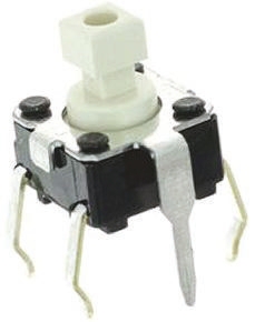 Omron Plunger Tactile Switch, SPST 50 mA @ 24 V dc 3.9mm Through Hole
