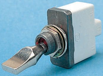 APEM Toggle Switch, Panel Mount, (On)-Off-(On), SPST, Screw Terminal, 125 V ac, 28V dc