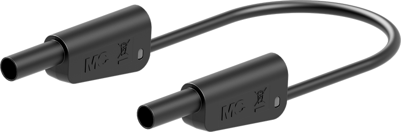 Staubli Test lead, 19A, 1kV, Black, 500mm Lead Length