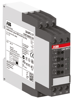 ABB Phase, Voltage Monitoring Relay, 3 Phase, DPDT, 90 → 170V ac, DIN Rail