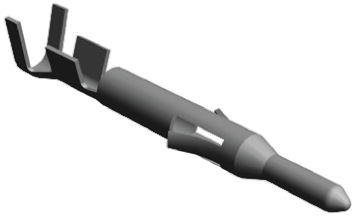 TE Connectivity Mini-Universal MATE-N-LOK Series Male Crimp Terminal, 26AWG Min, 22AWG Max