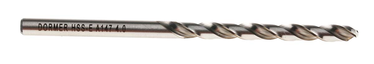 Dormer A147 Series HSS-E Twist Drill Bit, 4mm Diameter, 75 mm Overall