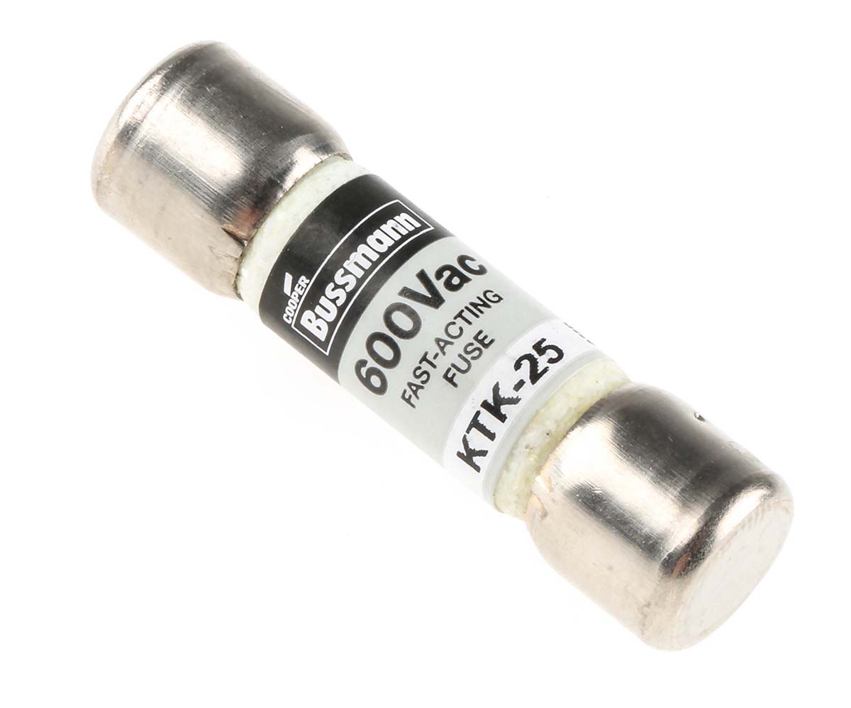 Eaton 25A F Melamine Cartridge Fuse, 10 x 38mm