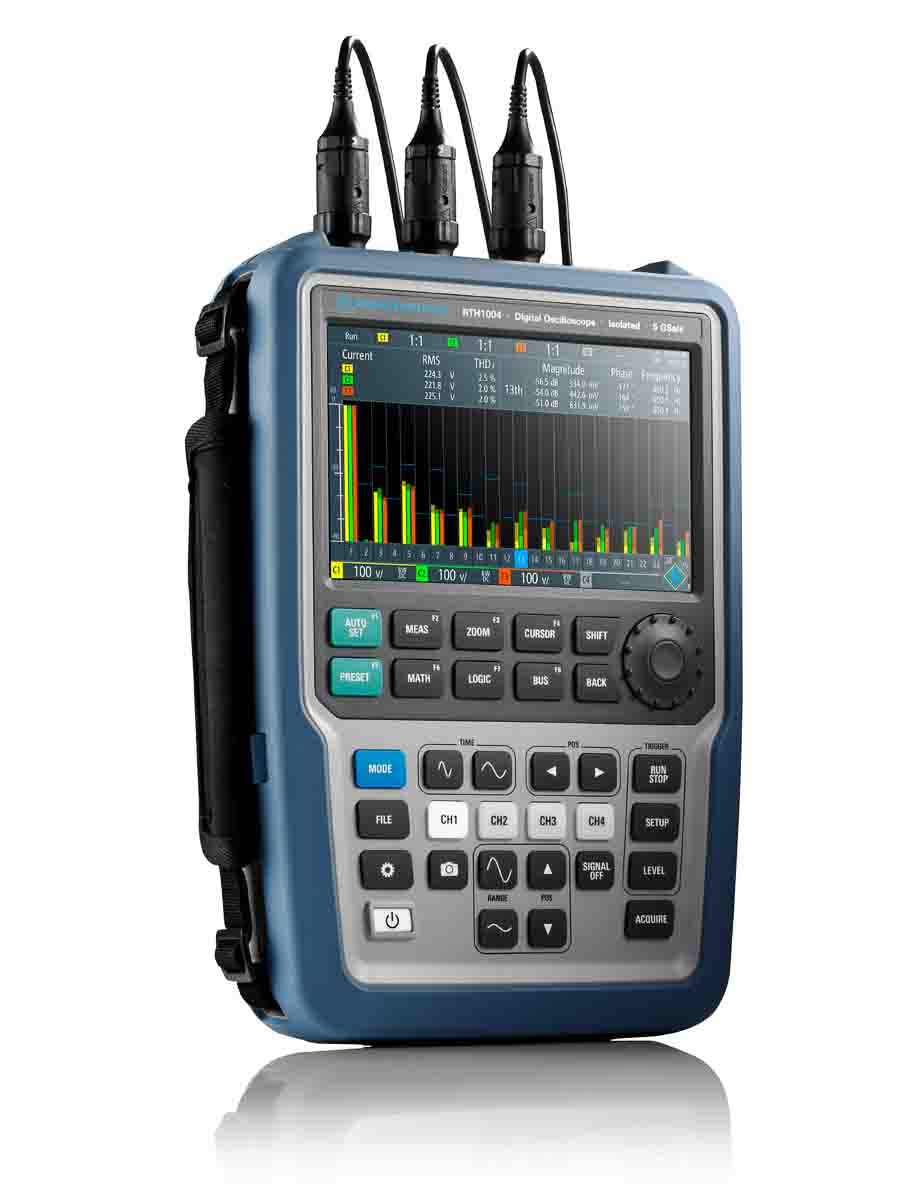 Rohde & Schwarz RTH1K-COM4 Scope Rider Series, 60MHz Handheld Oscilloscope, 4 Analogue Channels - RS Calibrated