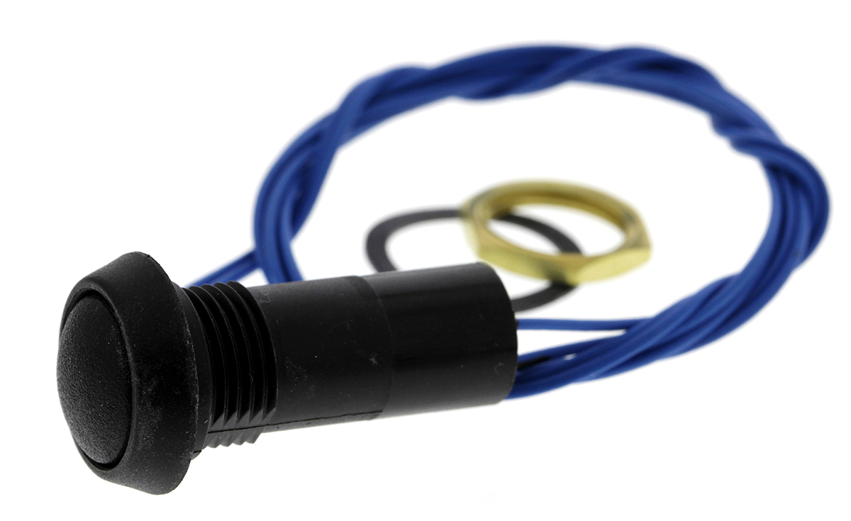 ITW Switches 59 Series Miniature Push Button Switch, Momentary, Panel Mount, 13.65mm Cutout, SPST, 125V ac, IP67