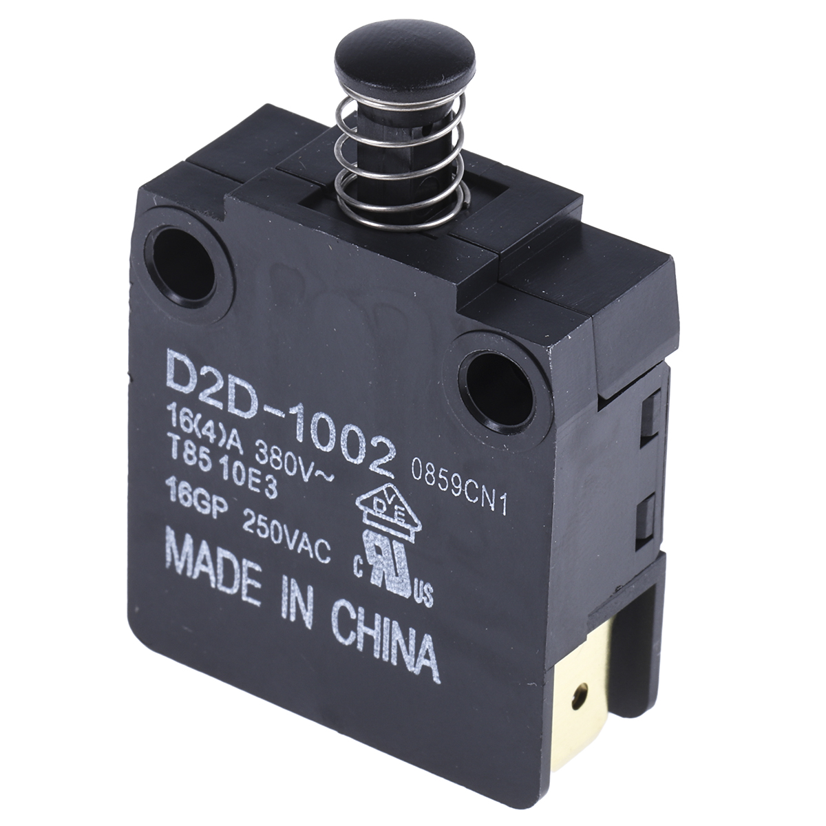 Omron Door Micro Switch, Plunger, SPST 16 A @ 250 V ac, -25 → +85°C