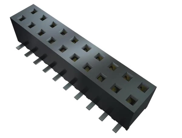 Samtec MMS Series Vertical Surface Mount PCB Socket, 18-Contact, 2-Row, 2mm Pitch, Through Hole Termination