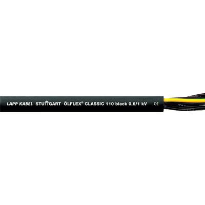 Lapp ÖLFLEX CLASSIC 110 Control Cable, 4 Cores, 1.5 mm² CSA 16 AWG, Unscreened, 50 m, Black Polyvinyl Chloride Sheath
