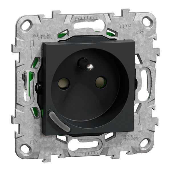 Schneider Electric NU55 Black Plug Socket, 2P + E Poles, 16A