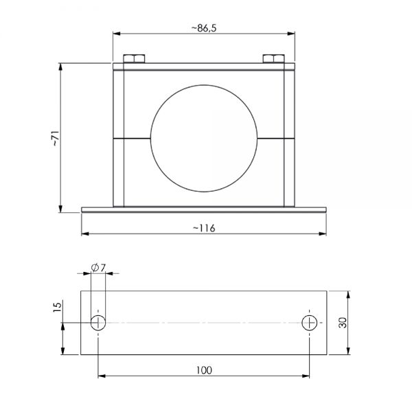 LED2WORK Clamp Type Lighting Mounting Bracket for LED Lamps