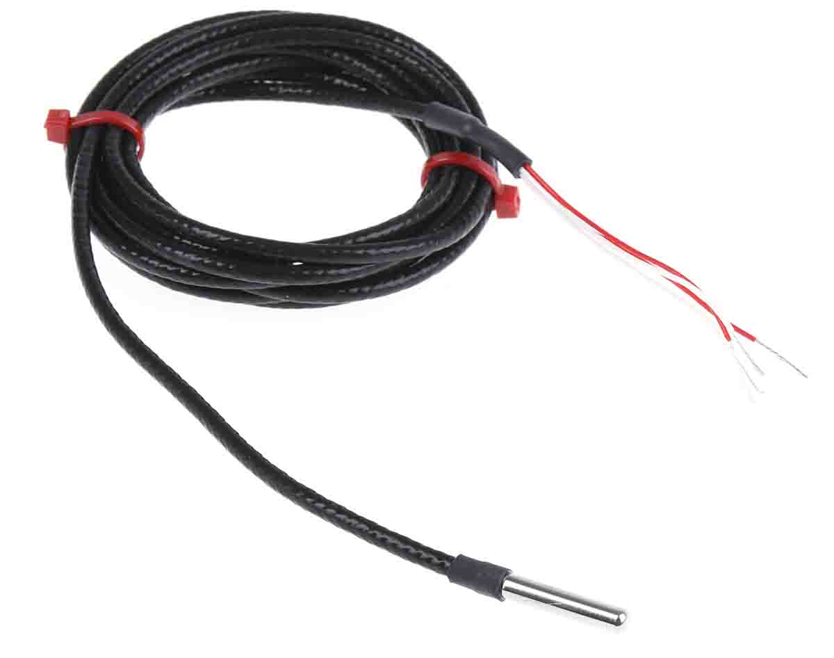 RS PRO PT100 RTD Sensor, 4mm Dia, 25mm Long, 4 Wire, Probe, Class B +250°C Max
