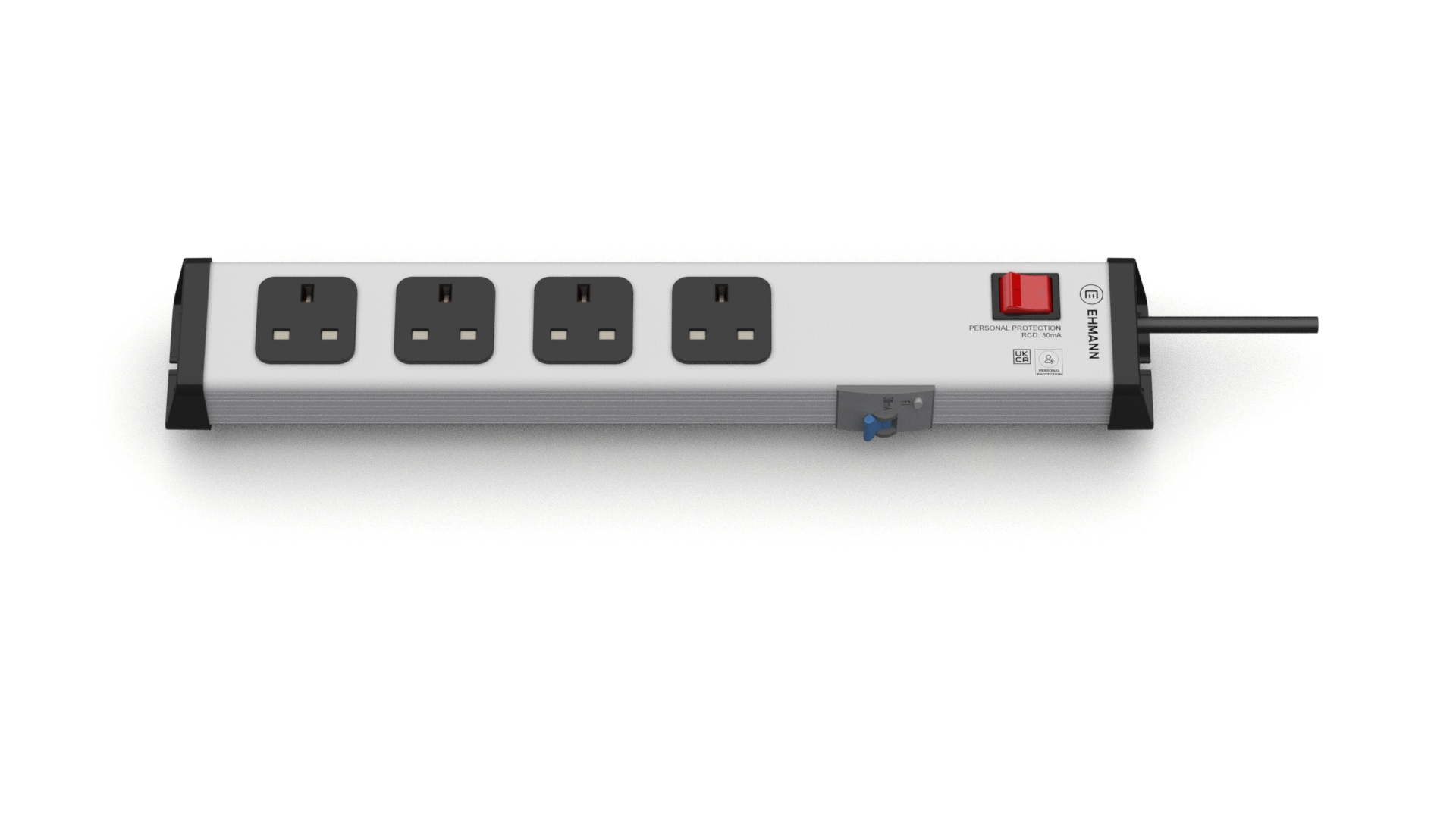 Bodo Ehmann Type G - British 4 Gang Power Distribution Unit, 1.5m Cable, 13A, 230 VRCD Protected, Fused