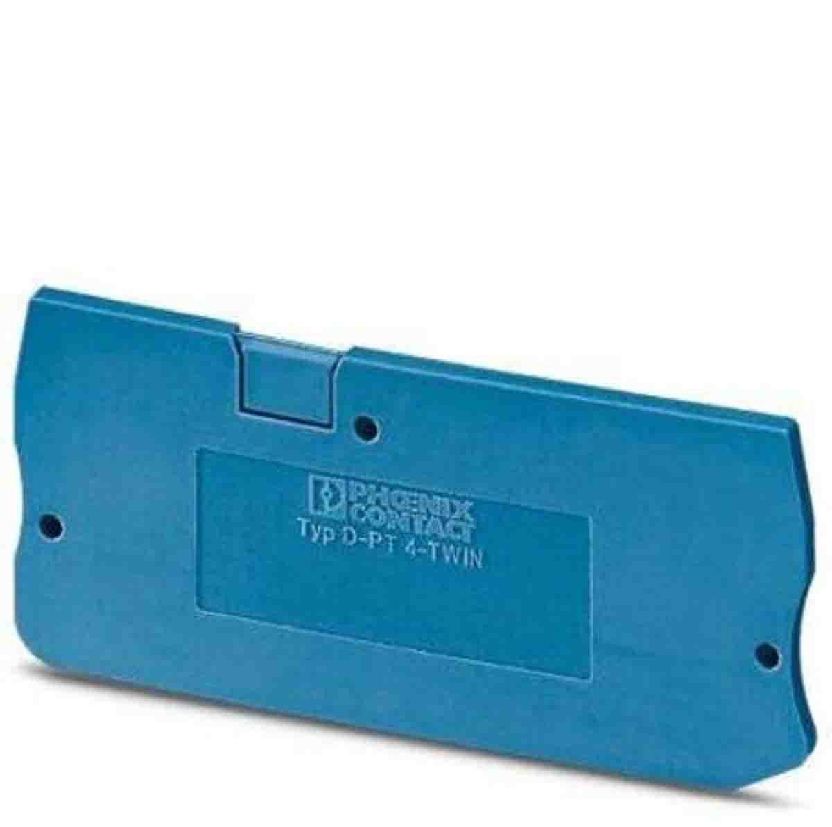 Phoenix Contact D-PT 4 Series End Cover for Use with DIN Rail Terminal Blocks
