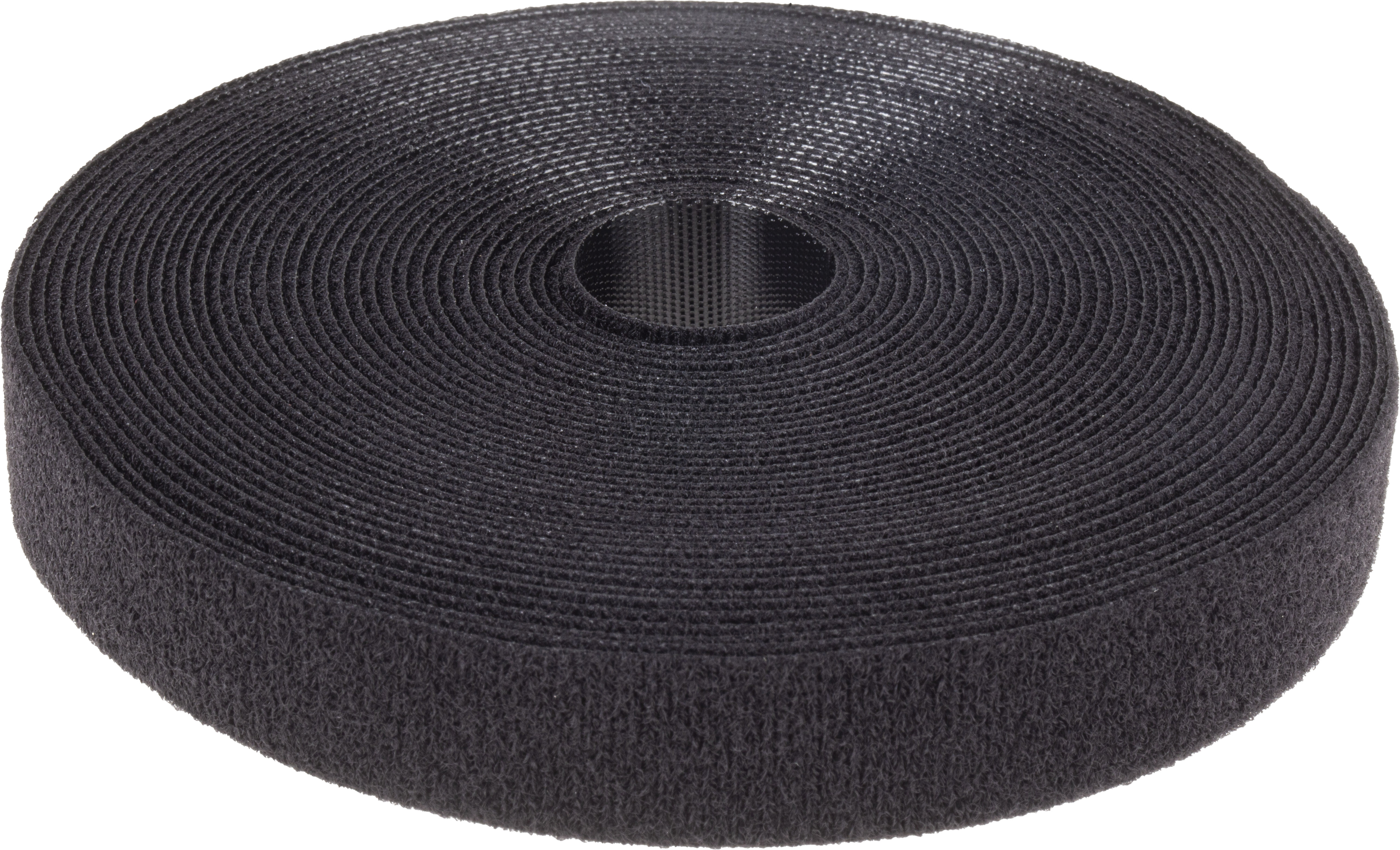 RS PRO Black Hook & Loop Tape, 20mm x 10m