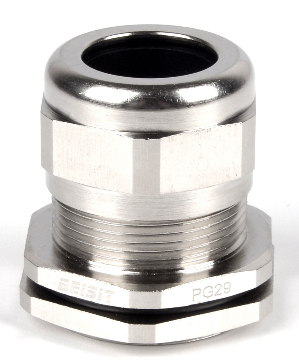 RS PRO Metallic Nickel Plated Brass Cable Gland, PG21 Thread, 9mm min., 16mm max., IP68