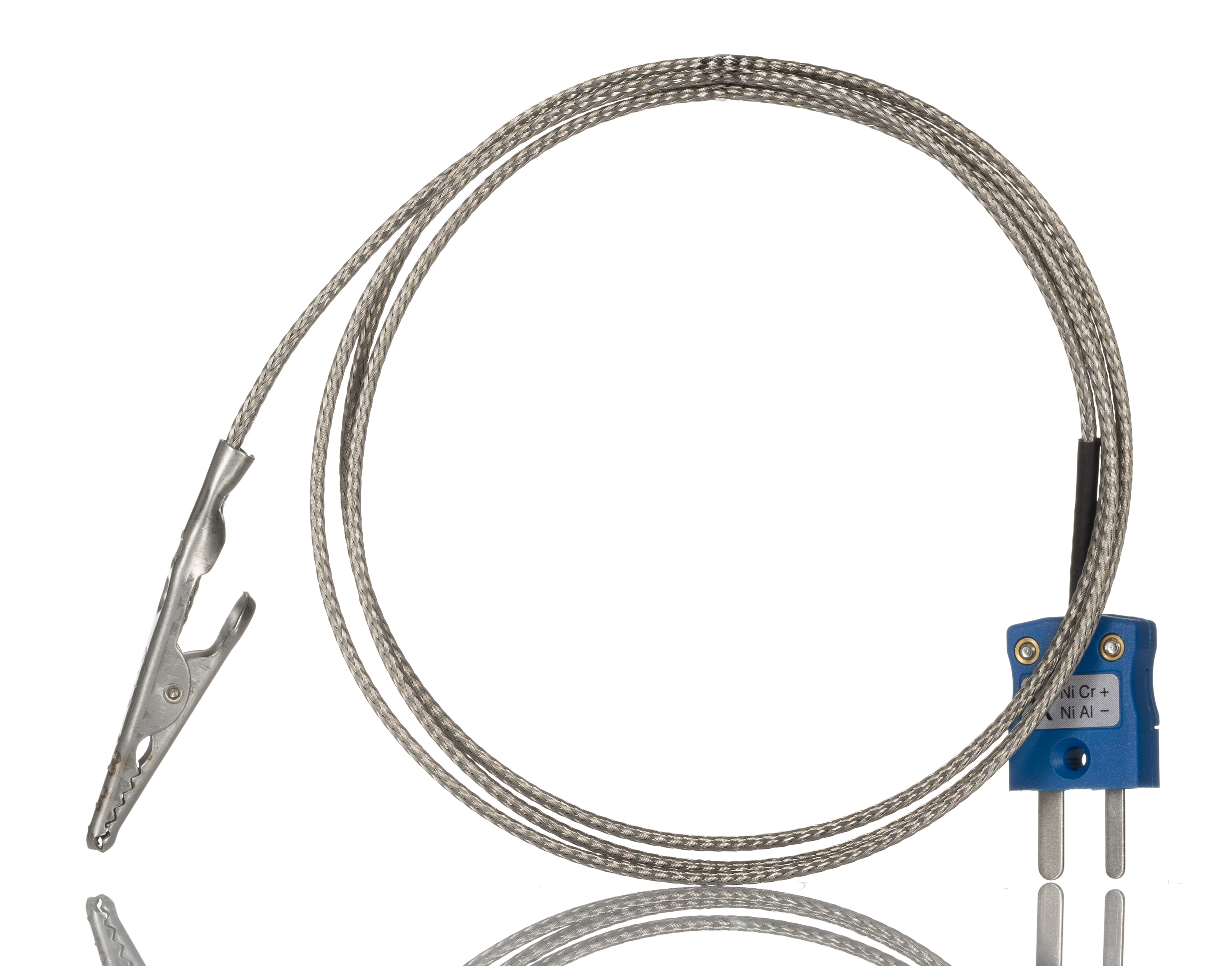 RS PRO Type K Crocodile Clip Thermocouple 1m Length, , -50°C → +250°C