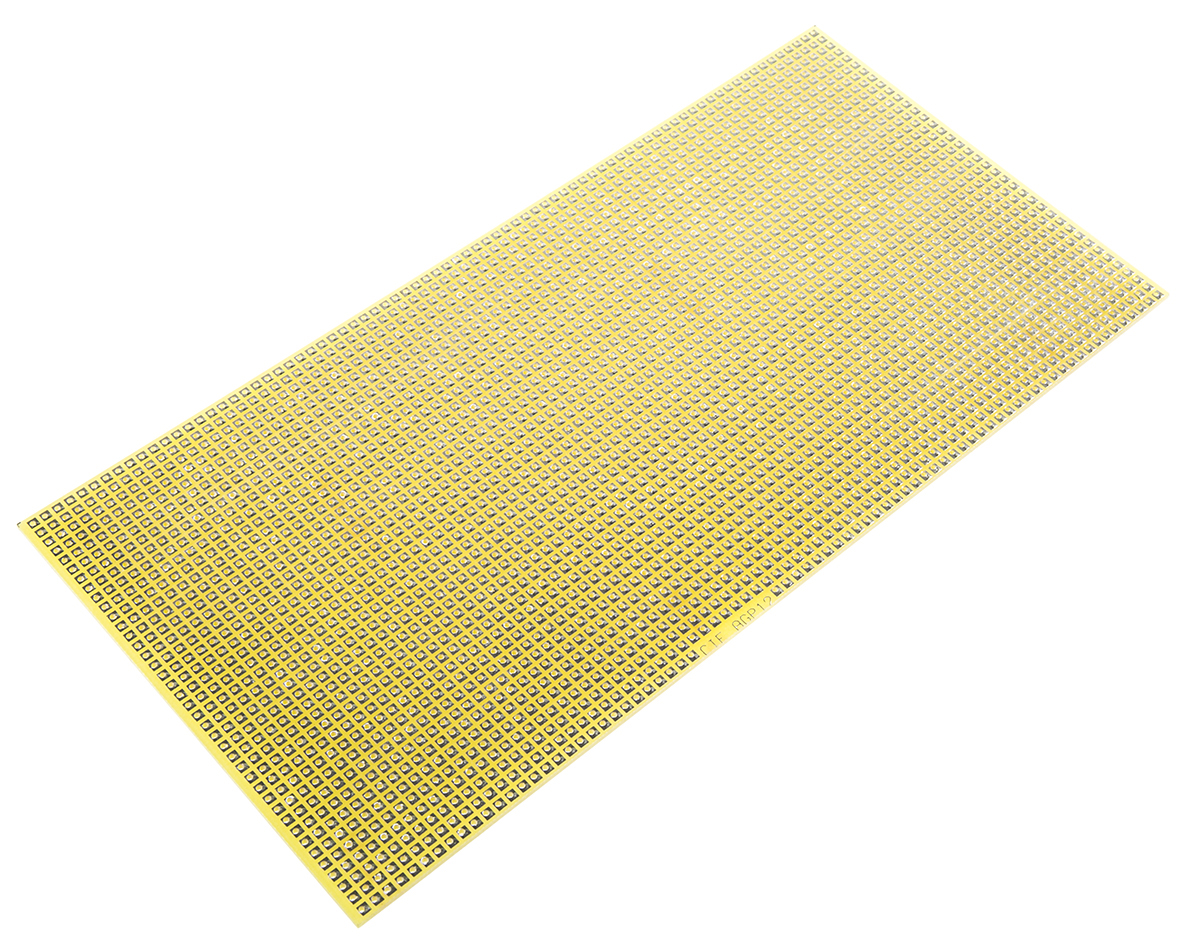 CIF Single Sided Matrix Board FR4 1mm Holes, 2.54 x 2.54mm Pitch, 200 x 100 x 1.6mm