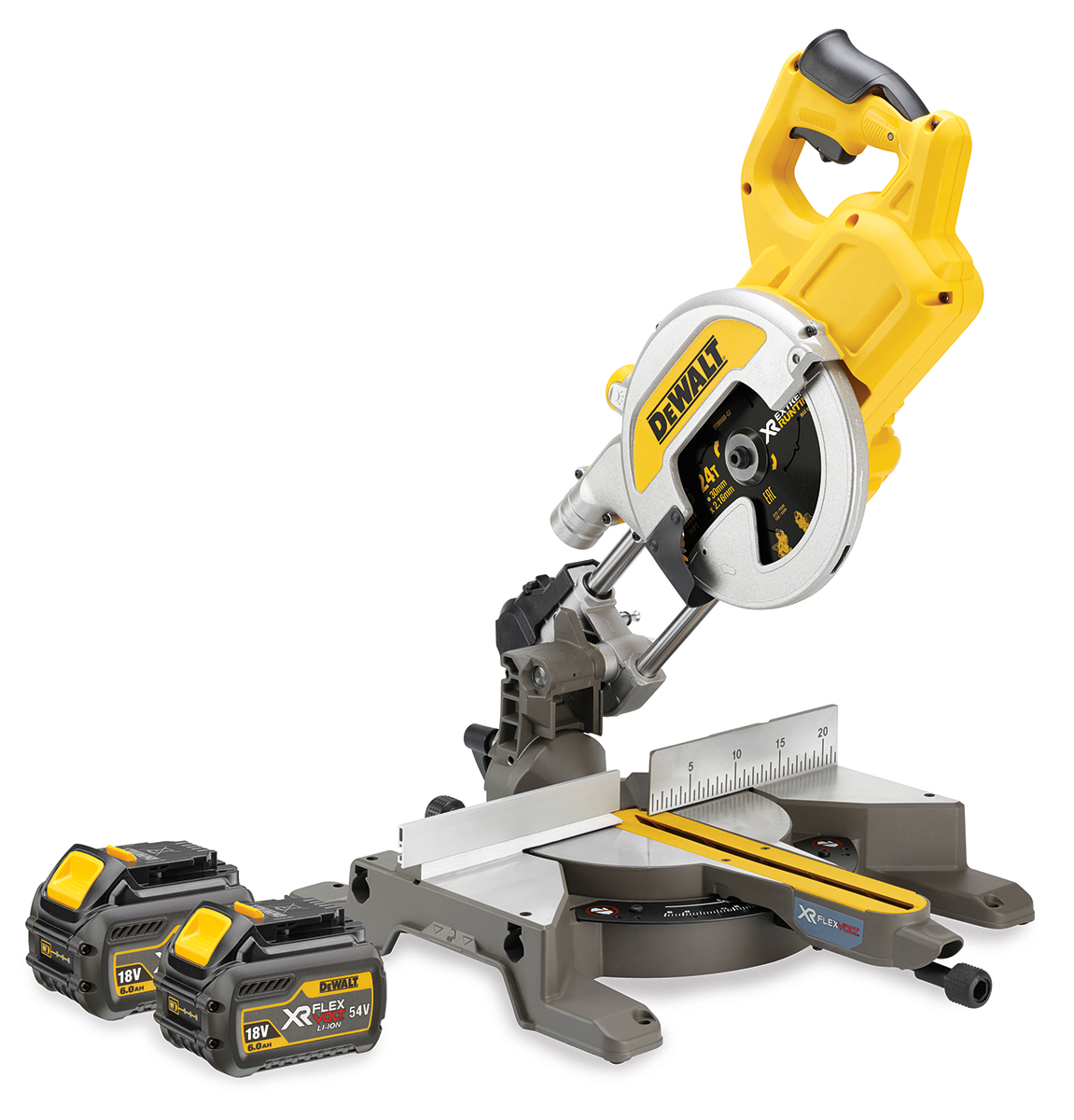 DeWALT FLEXVOLT DCS777T2-GB 216mm Cordless Mitre Saw, 54V, Type G - British 3-Pin
