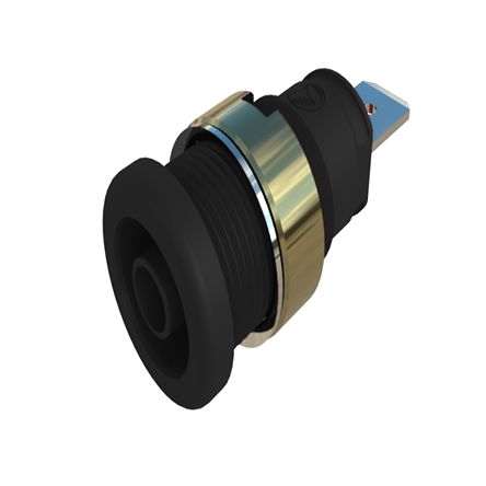 Hirschmann Test & Measurement Grey Male Banana Connector, 4 mm Connector, Tab Termination, 32A, 1kV, Gold Plating