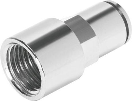 Festo Straight Threaded Adaptor, G 1/4 Female to Push In 6 mm, Threaded-to-Tube Connection Style, 558678