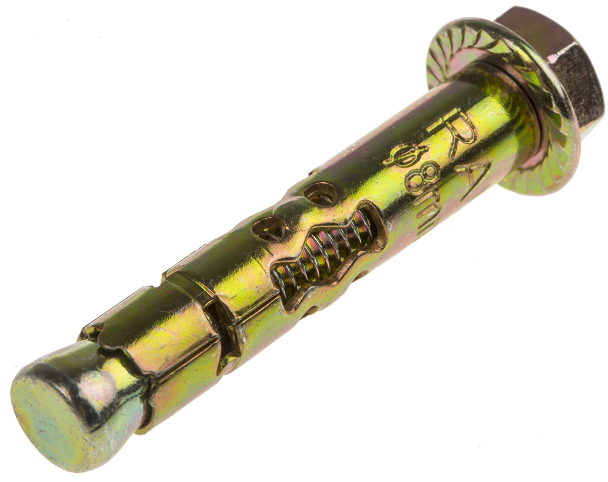 RawlPlug Steel Masonry Anchor M6 x 40mm, 8mm Fixing Hole