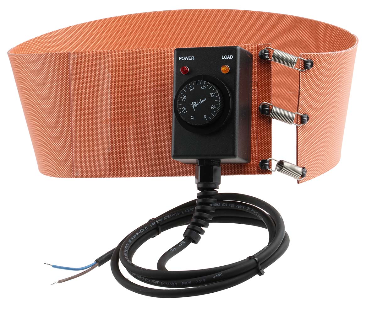 RS PRO Silicone Side Drum Heater, 125 x 940mm, 50l