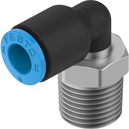 Festo NPQE-L Series Push-in Fitting, Push In 6 mm to Push In 6 mm, Threaded-to-Tube Connection Style,