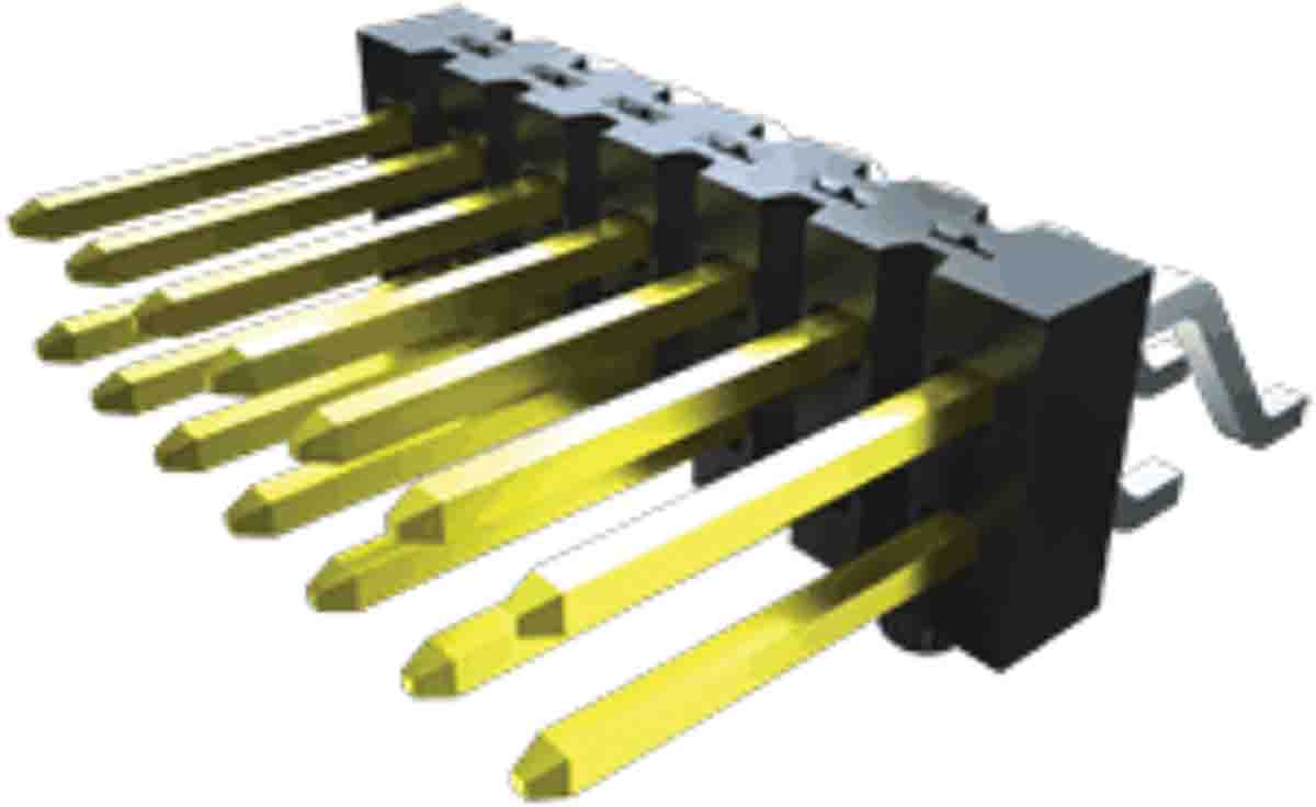 Samtec TSM Series Vertical Surface Pin Header, 20 Contact(s), 2.54 mm Pitch, 2 Row, Unshrouded
