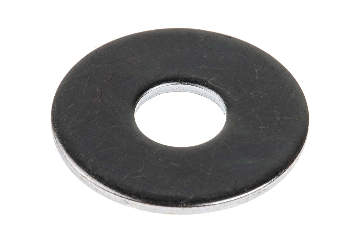 RS PRO Bright Zinc Plated Steel Mudguard Washers, M8