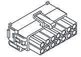 TE Connectivity, Mini-Universal MATE-N-LOK II Male Connector Housing, 4.14mm Pitch, 12 Way, 2 Row