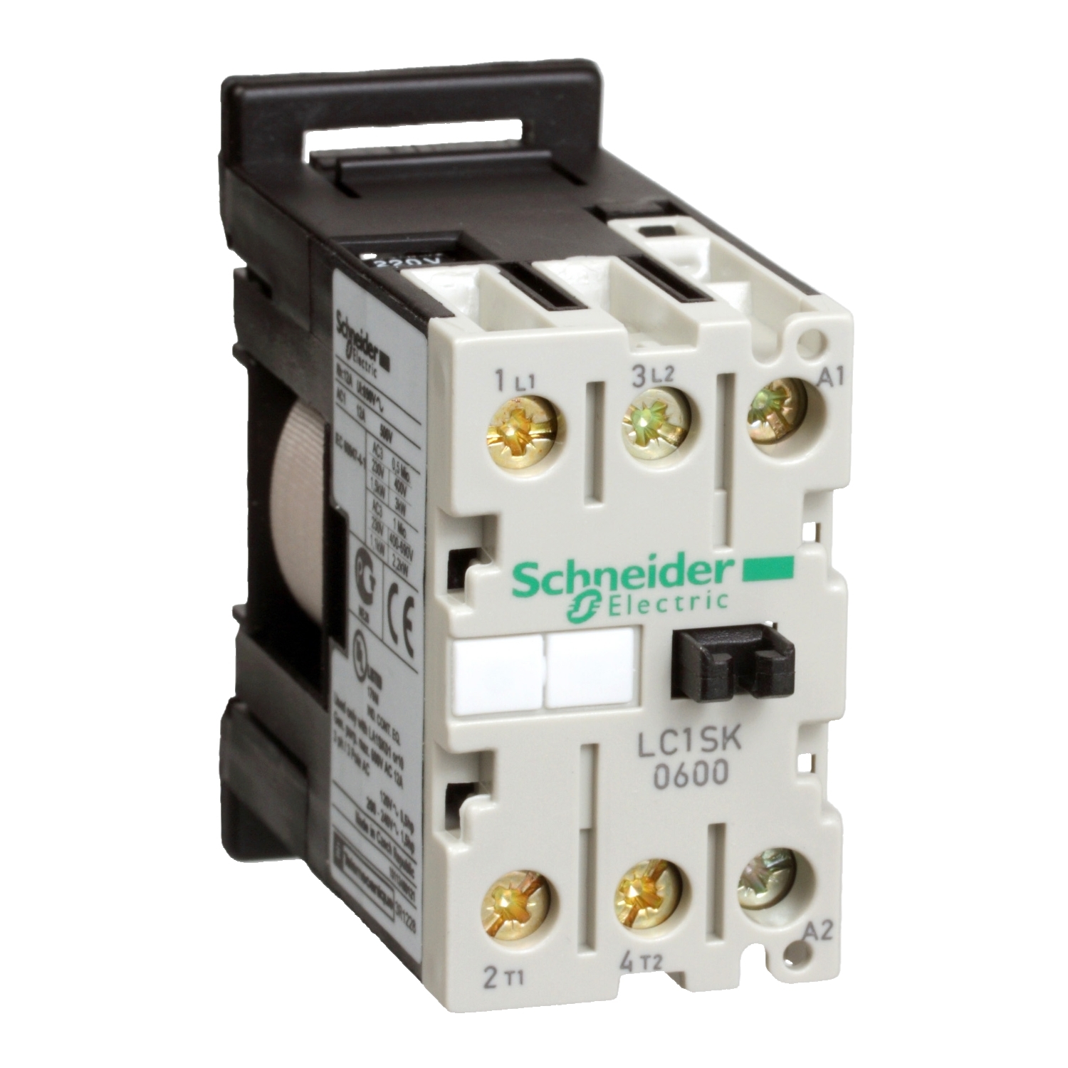 Schneider Electric TeSys LC1SK Contactor, 220 V ac Coil, 2-Pole, 6 A, 2 NO, 690 V