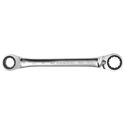 Facom 65 Series Ratchet Ring Spanner, 3/8in, Imperial, Double Ended, 150 mm Overall