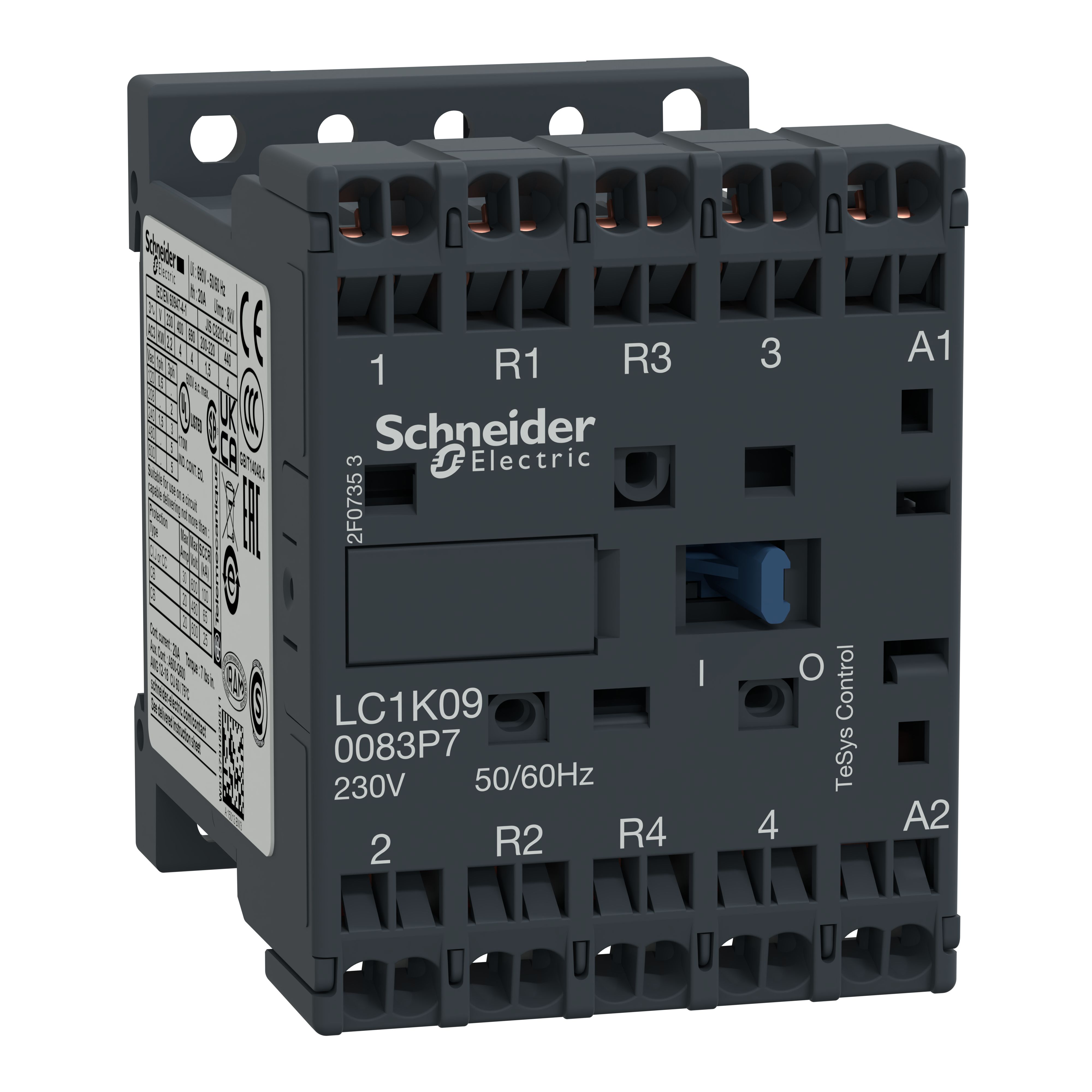 Schneider Electric TeSys K Contactor, 48 V Coil, 4-Pole, 20 A, 2NO + 2NC