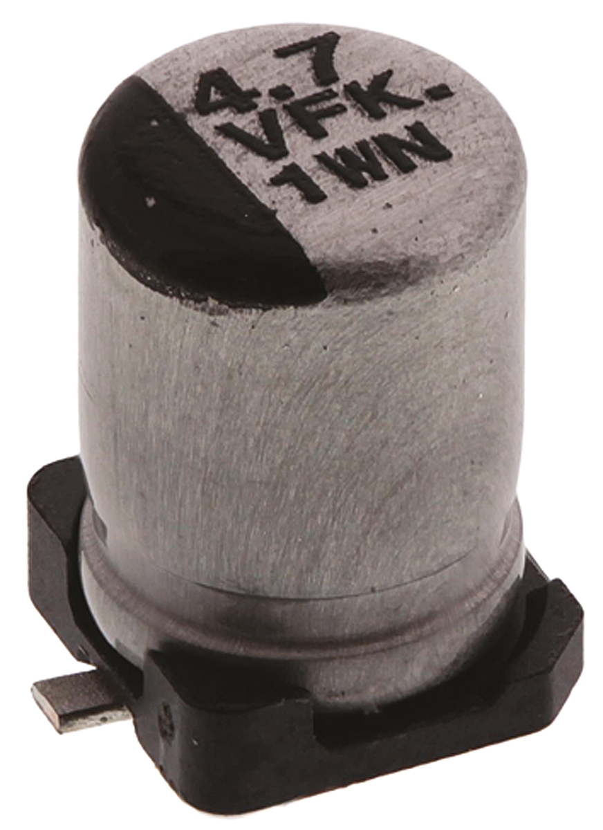 Panasonic 4.7μF Aluminium Electrolytic Aluminium Electrolytic Capacitor 35V dc, Surface Mount - EEEFK1V4R7R