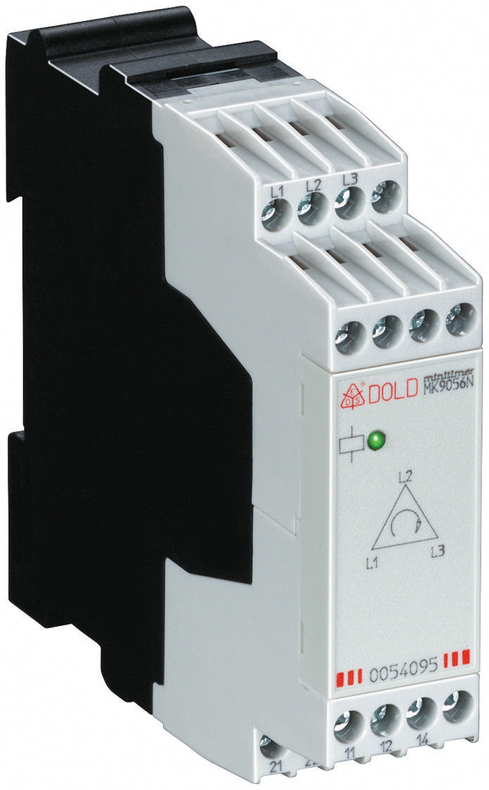 Dold Phase Monitoring Relay, 3 Phase, DPDT, DIN Rail
