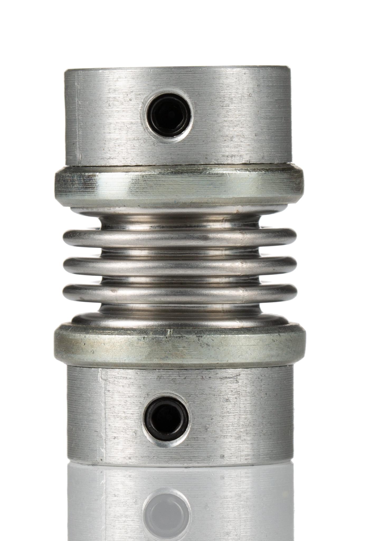 Huco Bellows Coupling, 20mm Outside Diameter, 5mm Bore, 31mm Length Coupler