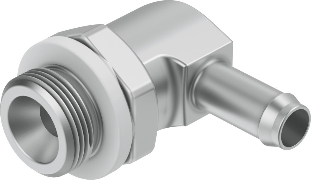 Festo CN Series Elbow Fitting, M5 Male to For tubing outside diameter 4 mm, Threaded-to-Tube Connection Style, 12257