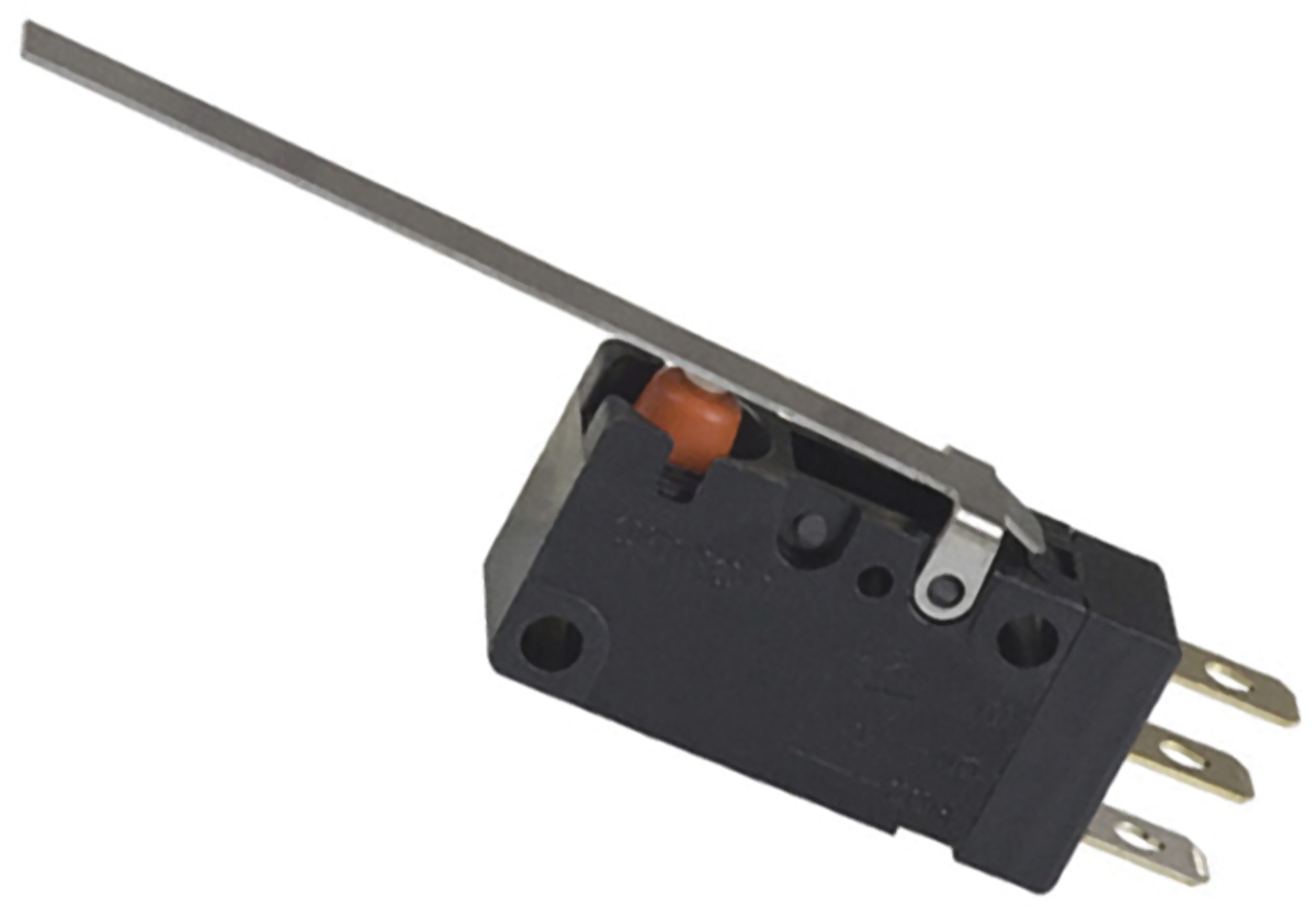 Omron Long Hinge Lever Micro Switch, Solder Terminal, 100 mA @ 30 V dc, SPDT, IP67