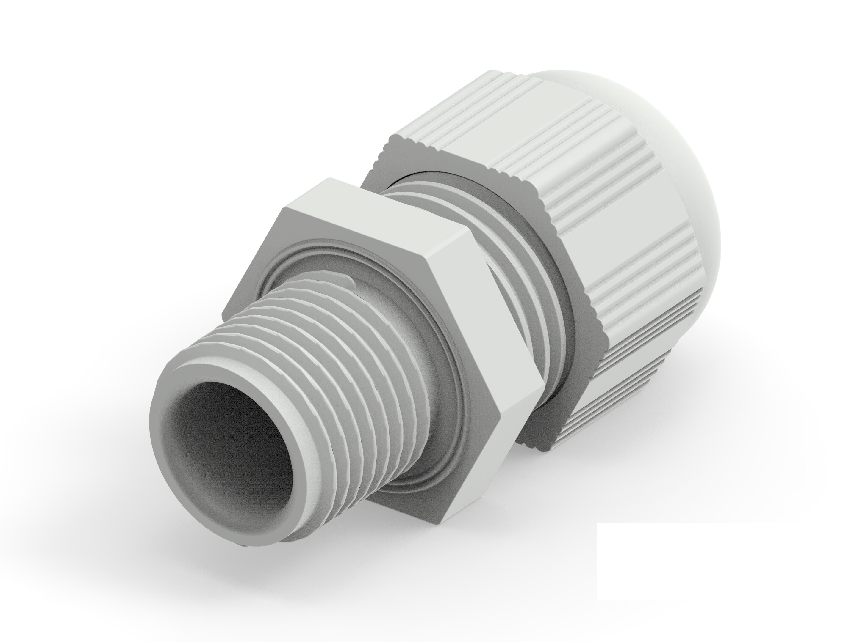 Entrelec 1SNG Series Light Grey PA 6 Cable Gland, M16 Thread, 4mm min., 8mm max., IP66, IP68