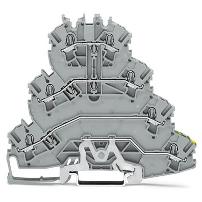 WAGO 2002-4157 TOPJOB S Series Grey, 2.5mm², 4-Level, Push In Termination, ATEX, CSA, IECEx