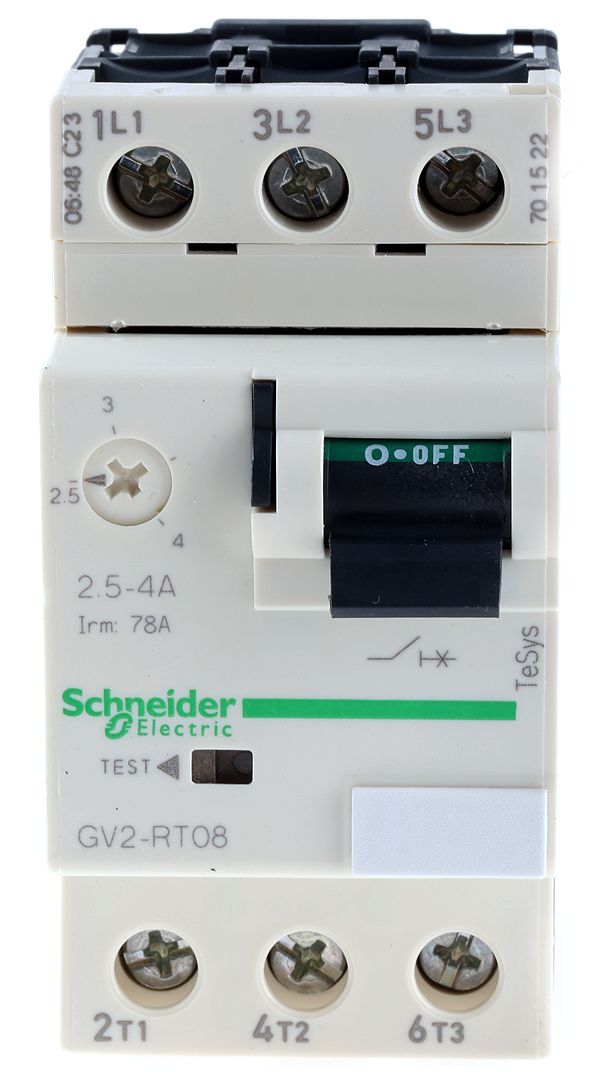 Schneider Electric TeSys 690 V Motor Protection Circuit Breaker, 3P Channels, 2.5 → 4 A