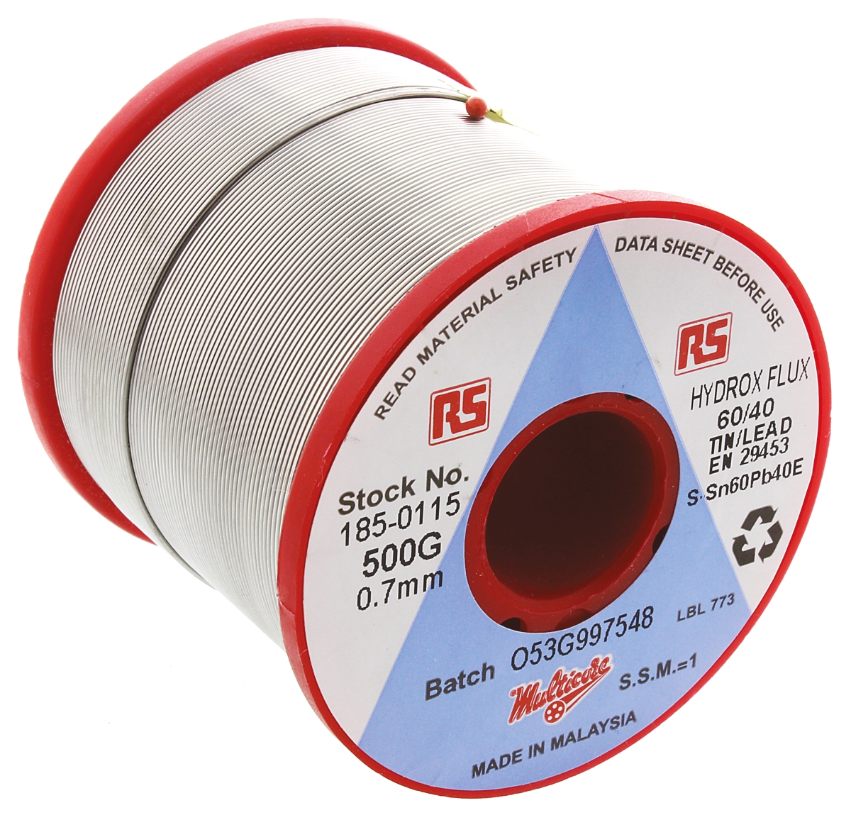 Multicore Wire, 0.7mm Lead solder, 183 → 188°C Melting Point