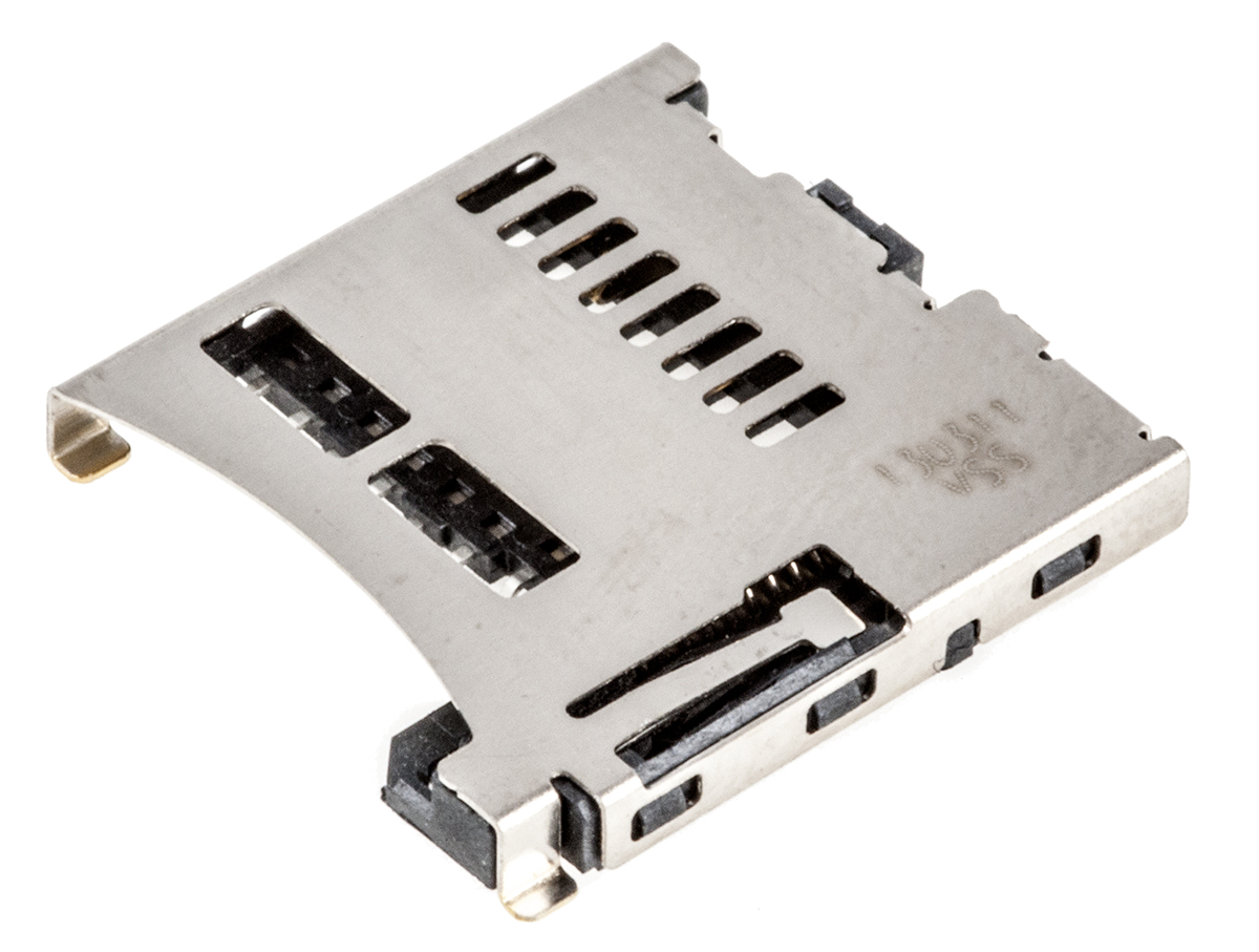 Molex, 47352 8 Way Right Angle Push-Push Micro SD Memory Card Connector With Solder Termination
