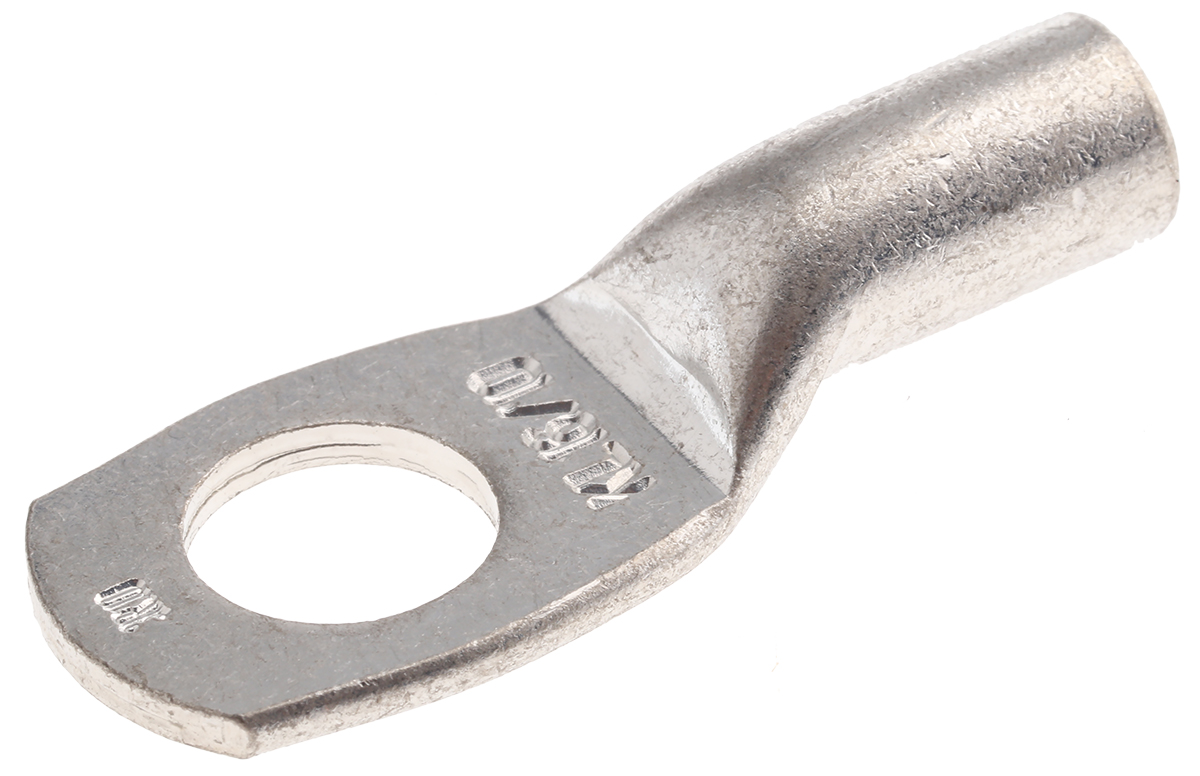 Klauke Uninsulated Ring Terminal, M10 Stud Size, 16mm² to 16mm² Wire Size