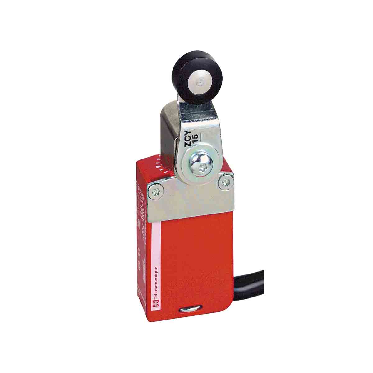 Telemecanique Sensors XCSM Series Roller Plunger Interlock Switch, 2NC/1NO, IP66, IP67, IP68, 3P, Zamak Zinc Alloy