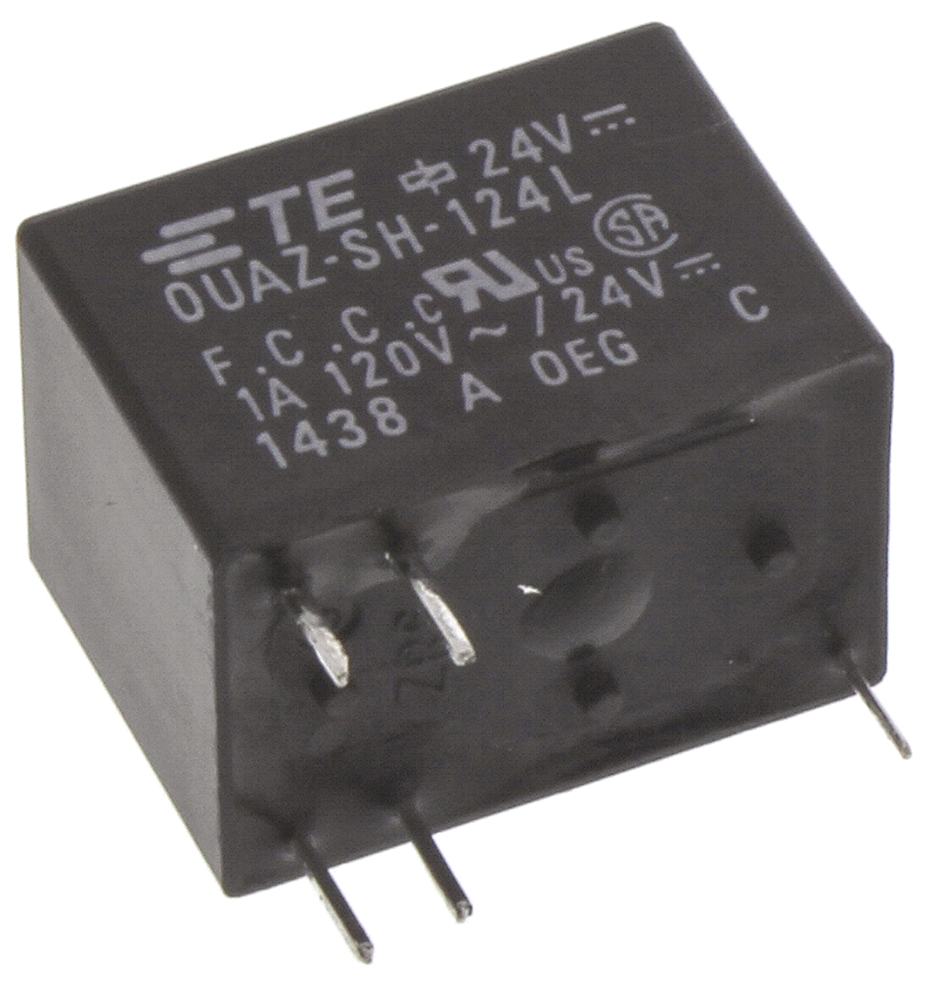 TE Connectivity PCB Mount Signal Relay, 24V dc Coil, 2A Switching Current, DPDT